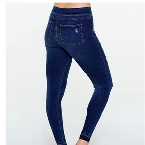 NWT  SPANX Distressed Ankle Skinny Jean Denim Legging Medium Wash Women's L